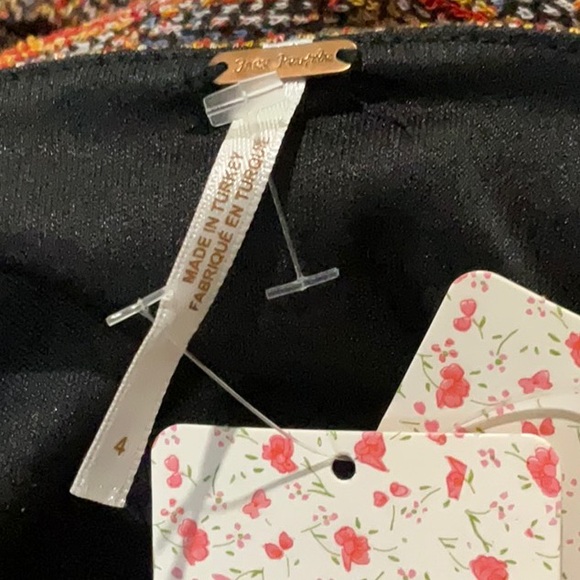 Free People Uptown Girl Mini Dress Brown Multi Color Size 4 - Picture 14 of 14